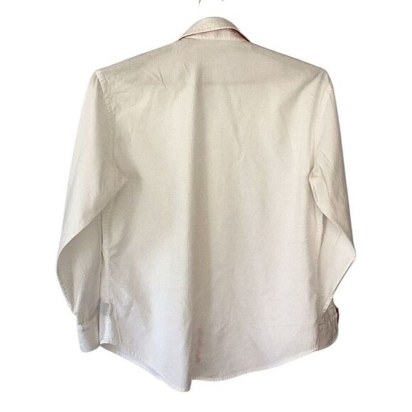 Robert Graham Embroidered White Flip Cuff Shirt Men’s Medium Long Sleeve - Picture 5 of 13